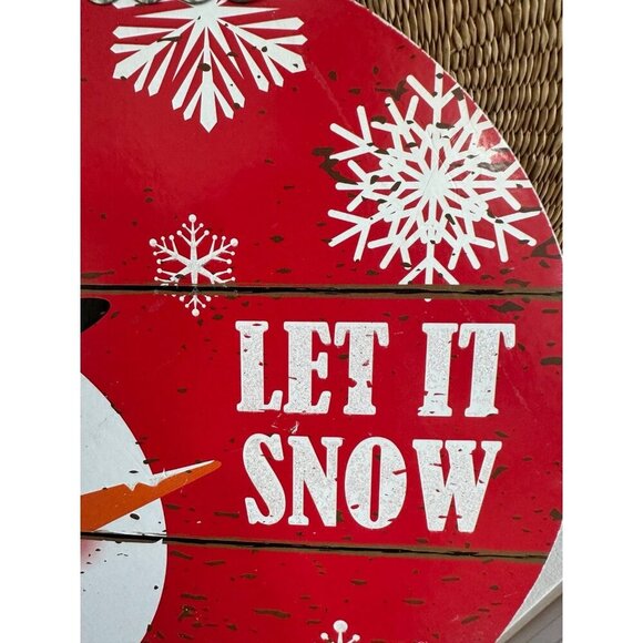 Let it Snow snowman decor - Picture 4 of 7